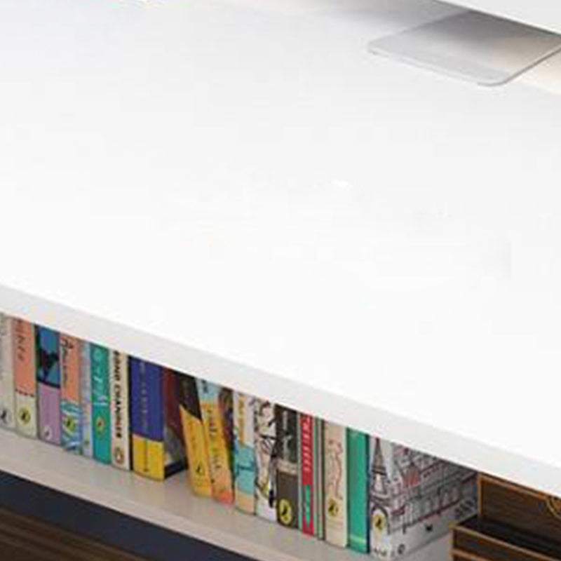 Escritorio de escritura industrial dormitorio de madera y escritorio de oficina con estante