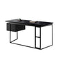 Industrial 2-Drawer Office Desk Rectangular Writing Desk with Sled Base