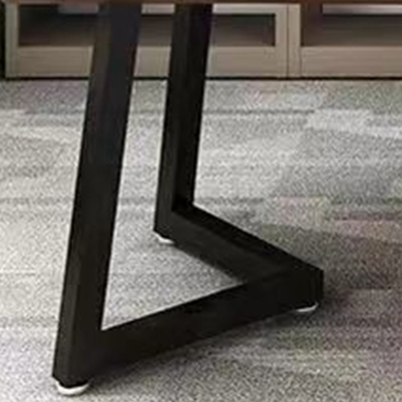 Brown Industrial Office Desk Solid Wood 75" Home Writing Desk Clearhalo 'furn' 'furn_office_desk' 'Furniture' 'Office Desks' 'Office Furniture' 'office_desk' 6231441