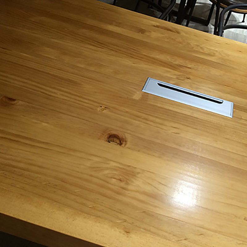 Solid Wood Industrial Rectangular Writing Desk Meeting Desk for Office Clearhalo 'furn' 'furn_office_desk' 'Furniture' 'Office Desks' 'Office Furniture' 'office_desk' 6231475