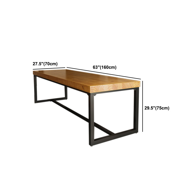 Solid Wood Industrial Rectangular Writing Desk Meeting Desk for Office Clearhalo 'furn' 'furn_office_desk' 'Furniture' 'Office Desks' 'Office Furniture' 'office_desk' 6231482