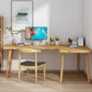 Table d'écriture en L de style moderne Bureau de travail en bois massif en bois massif