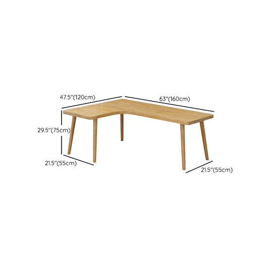 Stile moderno a forma a L tavolo da scrittura in legno solido scrivania
