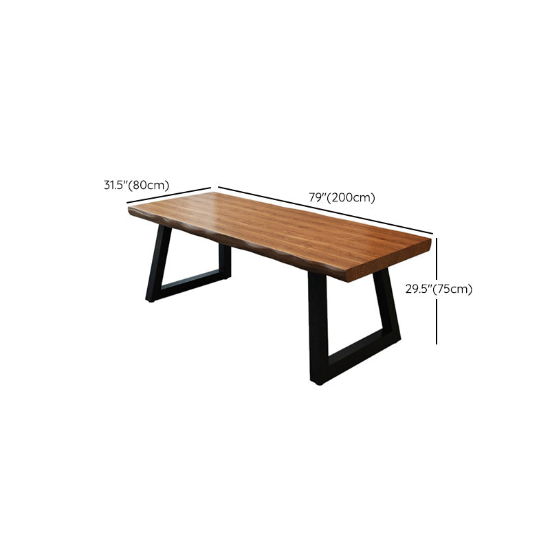 29"H Industrial Office Desk Rectangular Solid Wood Writing Desk Clearhalo 'furn' 'furn_office_desk' 'Furniture' 'Office Desks' 'Office Furniture' 'office_desk' 6231775