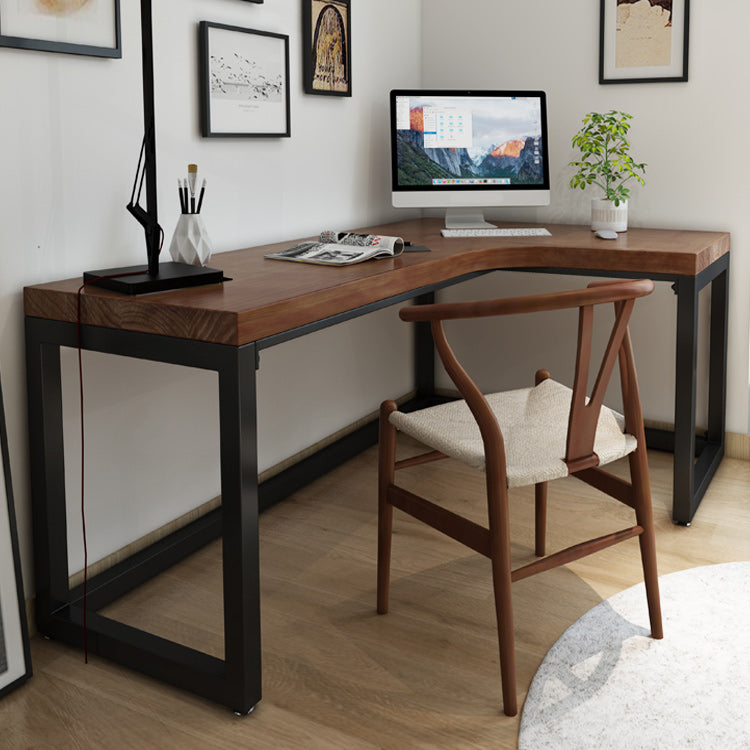L-Shape Bedroom Working Desk Modern Solid Wood Writing Table Right Hand Return Clearhalo 'furn' 'furn_office_desk' 'Furniture' 'Office Desks' 'Office Furniture' 'office_desk' 6231782