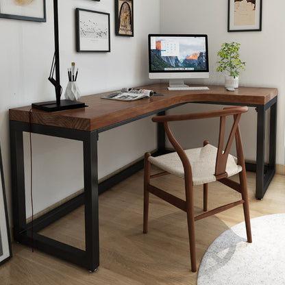 L-Shape Bedroom Working Desk Modern Solid Wood Writing Table Right Hand Return Clearhalo 'furn' 'furn_office_desk' 'Furniture' 'Office Desks' 'Office Furniture' 'office_desk' 6231782
