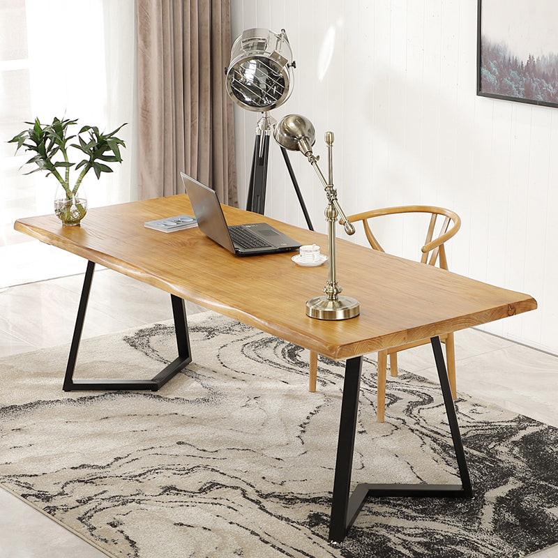 Massief hout rechthoekig schrijfbureau industriële vergaderbureau voor thuis