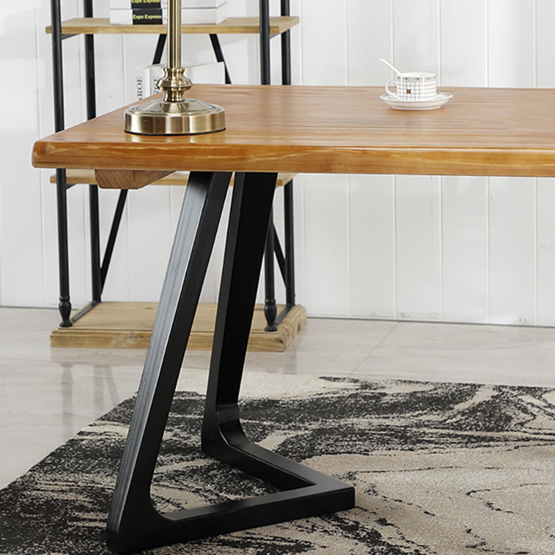 Massief hout rechthoekig schrijfbureau industriële vergaderbureau voor thuis