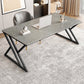Table d'écriture en pierre de bureau de bureau rectangle de style moderne