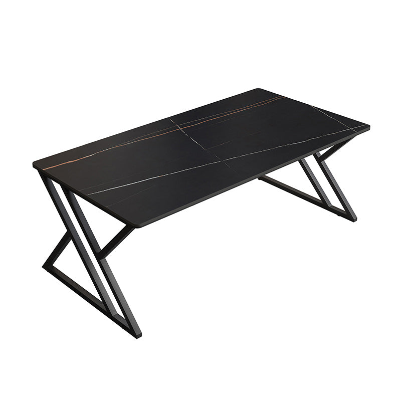 Table d'écriture en pierre de bureau de bureau rectangle de style moderne