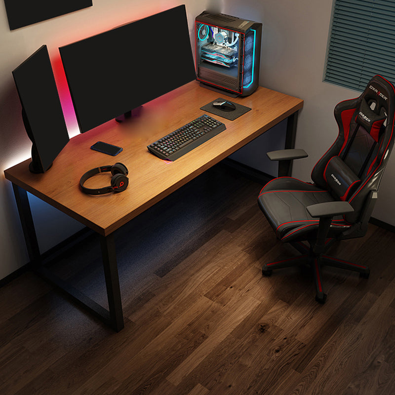 Escritorio de escritura rectangular de madera maciza escritorio de juegos industriales para el hogar