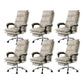 26" Wide Contemporary Managers Chair White Leather Executive Chair 6 Piece Set Clearhalo 'furn' 'furn_office_chair' 'Furniture' 'Office Chairs' 'Office Furniture' 'office_chair' 6232061