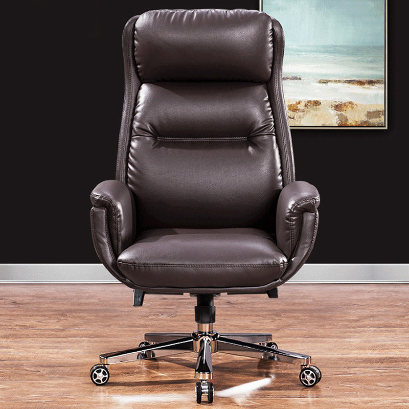 Contemporary PU Computer Chair High Back Swivel Managers Chair Clearhalo 'furn' 'furn_office_chair' 'Furniture' 'Office Chairs' 'Office Furniture' 'office_chair' 6232072
