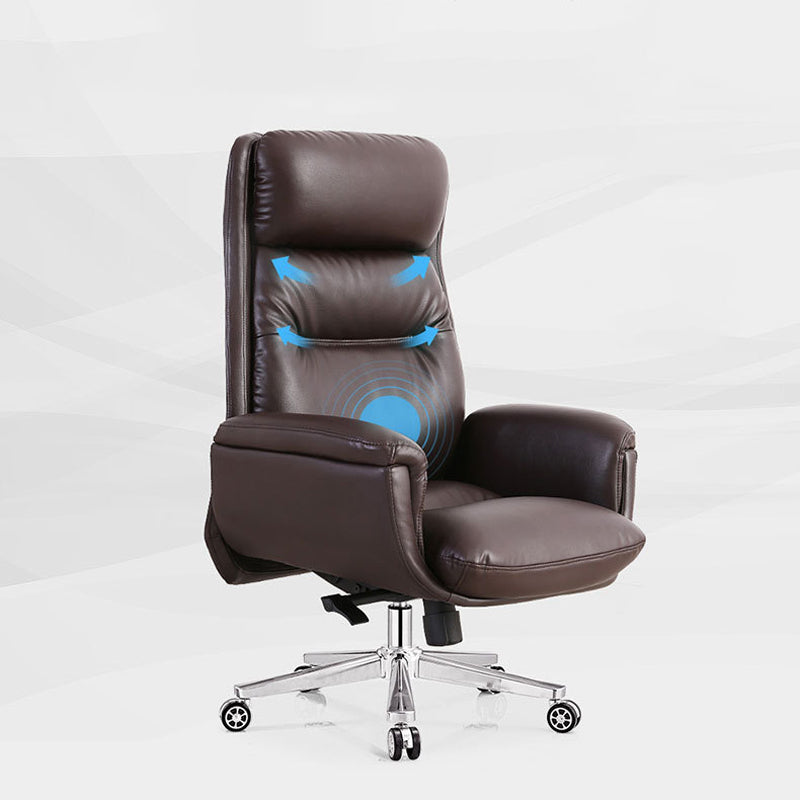 Contemporary PU Computer Chair High Back Swivel Managers Chair Clearhalo 'furn' 'furn_office_chair' 'Furniture' 'Office Chairs' 'Office Furniture' 'office_chair' 6232077