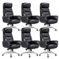Contemporary PU Computer Chair High Back Swivel Managers Chair 6 Piece Set Clearhalo 'furn' 'furn_office_chair' 'Furniture' 'Office Chairs' 'Office Furniture' 'office_chair' 6232078
