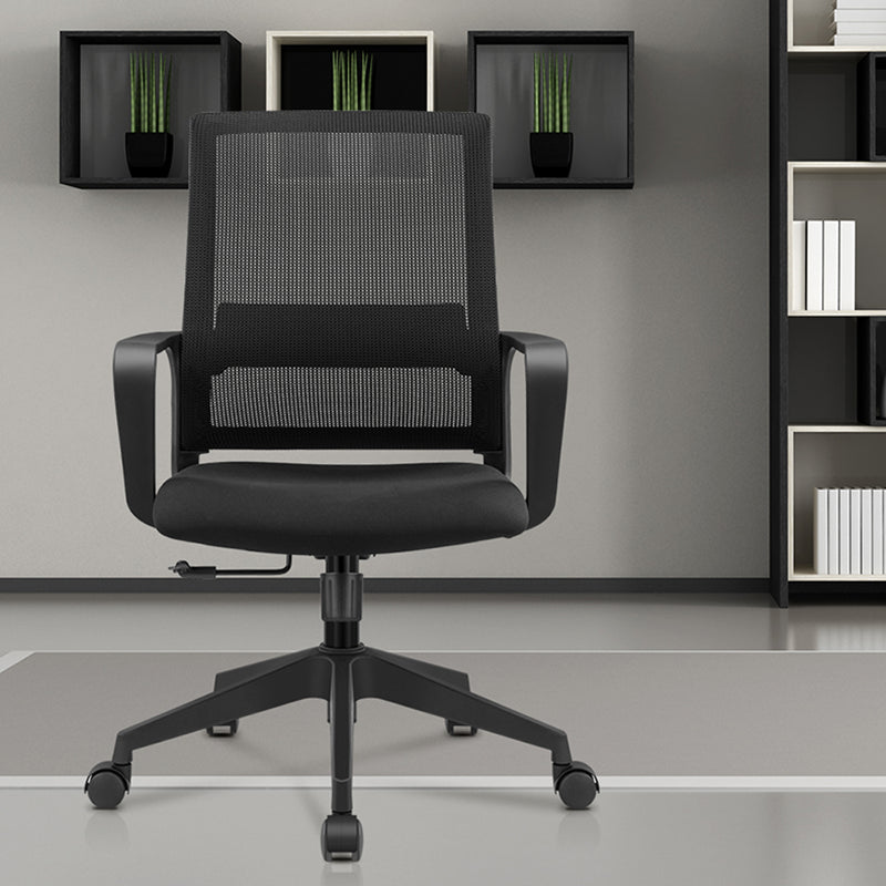Fixed Arms Swivel Chair Modern Style Office Ergonomic Mesh Task Chair Clearhalo 'furn' 'furn_office_chair' 'Furniture' 'Office Chairs' 'Office Furniture' 'office_chair' 6232103