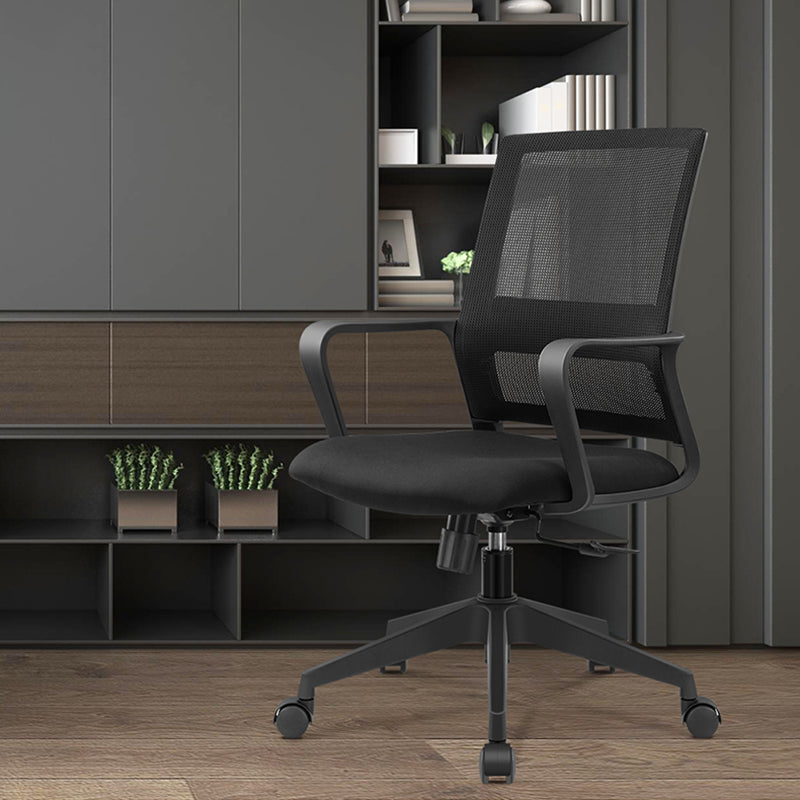 Fixed Arms Swivel Chair Modern Style Office Ergonomic Mesh Task Chair Clearhalo 'furn' 'furn_office_chair' 'Furniture' 'Office Chairs' 'Office Furniture' 'office_chair' 6232105