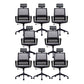 Fixed Arms Swivel Chair Modern Style Office Ergonomic Mesh Task Chair 8 Piece Set Star Base With Headrest Clearhalo 'furn' 'furn_office_chair' 'Furniture' 'Office Chairs' 'Office Furniture' 'office_chair' 6232108