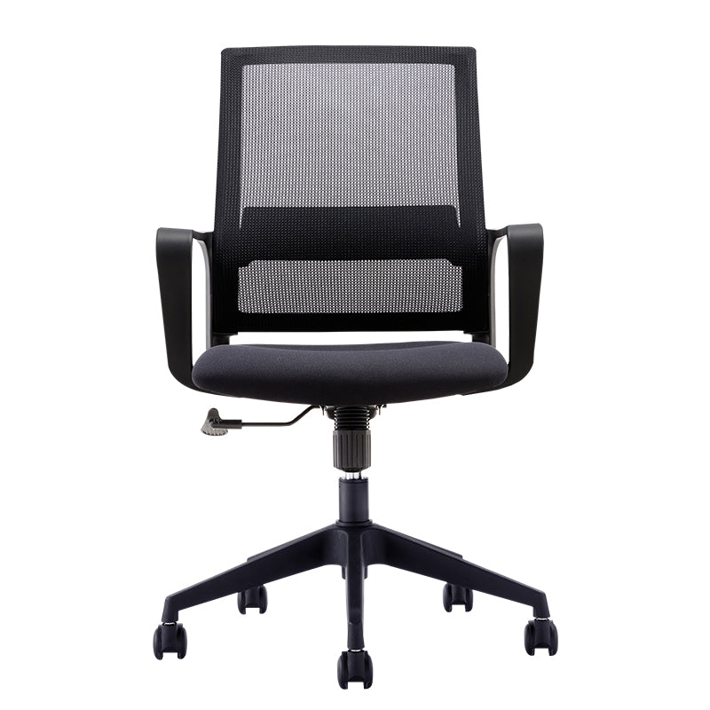 Fixed Arms Swivel Chair Modern Style Office Ergonomic Mesh Task Chair 1 Piece Star Base Without Headrest Clearhalo 'furn' 'furn_office_chair' 'Furniture' 'Office Chairs' 'Office Furniture' 'office_chair' 6232110