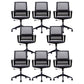 Fixed Arms Swivel Chair Modern Style Office Ergonomic Mesh Task Chair 8 Piece Set Star Base Without Headrest Clearhalo 'furn' 'furn_office_chair' 'Furniture' 'Office Chairs' 'Office Furniture' 'office_chair' 6232116