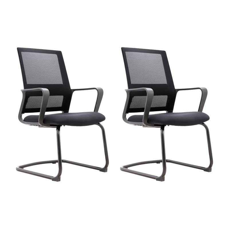 Fixed Arms Swivel Chair Modern Style Office Ergonomic Mesh Task Chair 2 Piece Set Arch Without Headrest Clearhalo 'furn' 'furn_office_chair' 'Furniture' 'Office Chairs' 'Office Furniture' 'office_chair' 6232117