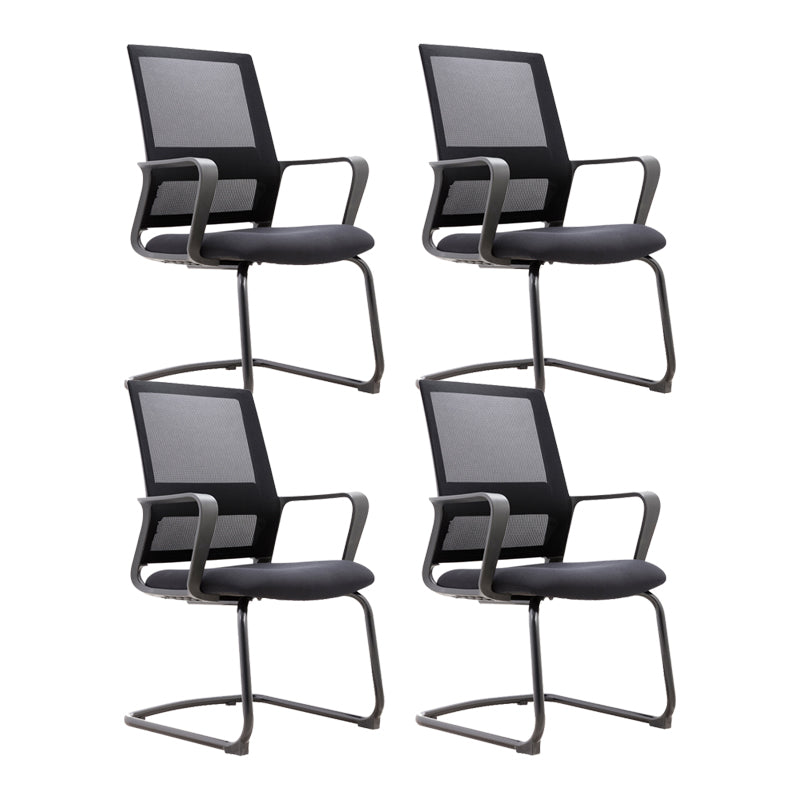 Fixed Arms Swivel Chair Modern Style Office Ergonomic Mesh Task Chair 4 Piece Set Arch Without Headrest Clearhalo 'furn' 'furn_office_chair' 'Furniture' 'Office Chairs' 'Office Furniture' 'office_chair' 6232118
