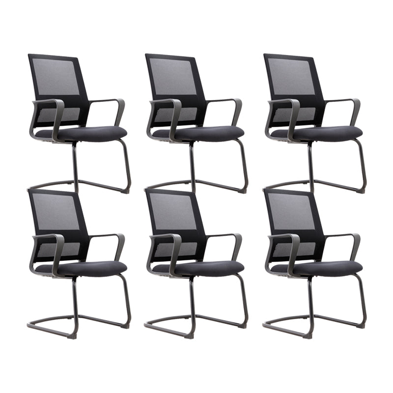 Fixed Arms Swivel Chair Modern Style Office Ergonomic Mesh Task Chair 6 Piece Set Arch Without Headrest Clearhalo 'furn' 'furn_office_chair' 'Furniture' 'Office Chairs' 'Office Furniture' 'office_chair' 6232119