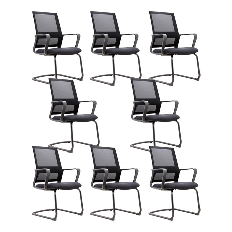 Fixed Arms Swivel Chair Modern Style Office Ergonomic Mesh Task Chair 8 Piece Set Arch Without Headrest Clearhalo 'furn' 'furn_office_chair' 'Furniture' 'Office Chairs' 'Office Furniture' 'office_chair' 6232120