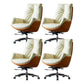 29" Wide Contemporary Managers Chair Yellow Leather Executive Chair 4 Piece Set Clearhalo 'furn' 'furn_office_chair' 'Furniture' 'Office Chairs' 'Office Furniture' 'office_chair' 6232126