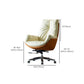 29" Wide Contemporary Managers Chair Yellow Leather Executive Chair Clearhalo 'furn' 'furn_office_chair' 'Furniture' 'Office Chairs' 'Office Furniture' 'office_chair' 6232137