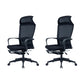 Modern High Back Desk Chair Swivel Mesh Chair with Fixed Arms Black 2 Piece Set Clearhalo 'furn' 'furn_office_chair' 'Furniture' 'Office Chairs' 'Office Furniture' 'office_chair' 6232139