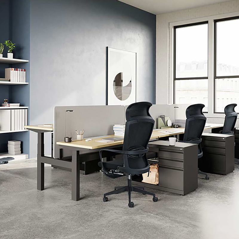 Modern High Back Desk Chair Swivel Mesh Chair with Fixed Arms Clearhalo 'furn' 'furn_office_chair' 'Furniture' 'Office Chairs' 'Office Furniture' 'office_chair' 6232158