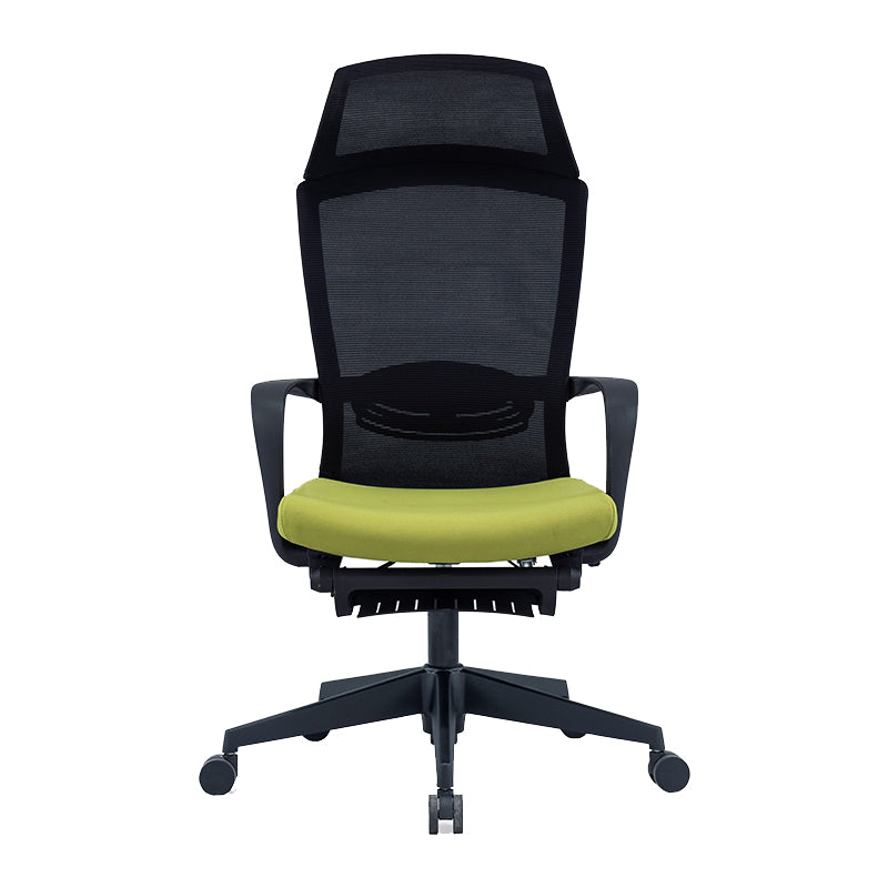 Modern High Back Desk Chair Swivel Mesh Chair with Fixed Arms Green 1 Piece Clearhalo 'furn' 'furn_office_chair' 'Furniture' 'Office Chairs' 'Office Furniture' 'office_chair' 6232163