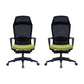 Modern High Back Desk Chair Swivel Mesh Chair with Fixed Arms Green 2 Piece Set Clearhalo 'furn' 'furn_office_chair' 'Furniture' 'Office Chairs' 'Office Furniture' 'office_chair' 6232164
