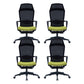 Modern High Back Desk Chair Swivel Mesh Chair with Fixed Arms Green 4 Piece Set Clearhalo 'furn' 'furn_office_chair' 'Furniture' 'Office Chairs' 'Office Furniture' 'office_chair' 6232165