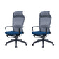 Modern High Back Desk Chair Swivel Mesh Chair with Fixed Arms Gray-Blue 2 Piece Set Clearhalo 'furn' 'furn_office_chair' 'Furniture' 'Office Chairs' 'Office Furniture' 'office_chair' 6232169