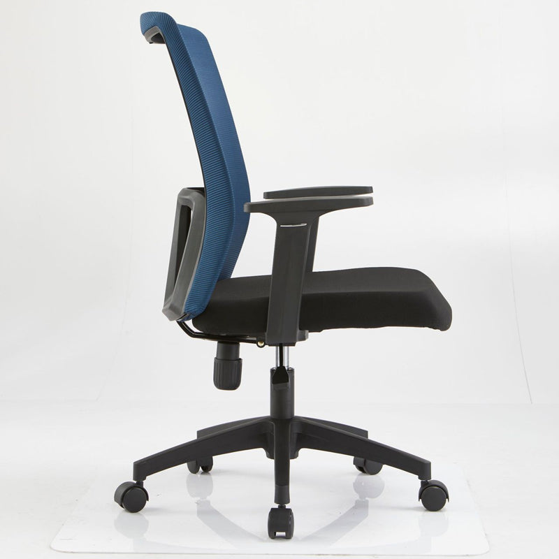 Fixed Arms Office Chair Microfiber Desk High Back Chair Wheels Ergonomic Clearhalo 'furn' 'furn_office_chair' 'Furniture' 'Office Chairs' 'Office Furniture' 'office_chair' 6232257