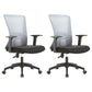 Fixed Arms Office Chair Microfiber Desk High Back Chair Wheels Ergonomic 2 Piece Set Gray Clearhalo 'furn' 'furn_office_chair' 'Furniture' 'Office Chairs' 'Office Furniture' 'office_chair' 6232261