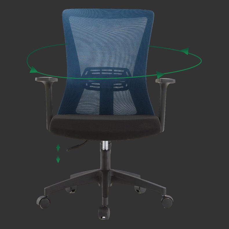 Fixed Arms Office Chair Microfiber Desk High Back Chair Wheels Ergonomic Clearhalo 'furn' 'furn_office_chair' 'Furniture' 'Office Chairs' 'Office Furniture' 'office_chair' 6232266