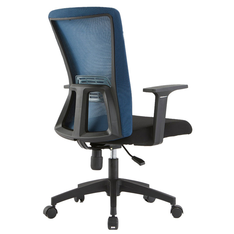 Fixed Arms Office Chair Microfiber Desk High Back Chair Wheels Ergonomic Clearhalo 'furn' 'furn_office_chair' 'Furniture' 'Office Chairs' 'Office Furniture' 'office_chair' 6232274