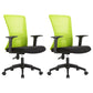 Fixed Arms Office Chair Microfiber Desk High Back Chair Wheels Ergonomic 2 Piece Set Green Clearhalo 'furn' 'furn_office_chair' 'Furniture' 'Office Chairs' 'Office Furniture' 'office_chair' 6232278