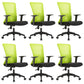 Fixed Arms Office Chair Microfiber Desk High Back Chair Wheels Ergonomic 6 Piece Set Green Clearhalo 'furn' 'furn_office_chair' 'Furniture' 'Office Chairs' 'Office Furniture' 'office_chair' 6232282