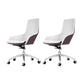 Faux Leather Office Chair Contemporary Nylon Desk Chair in White 2 Piece Set Mid-Back (14-22 in.) Clearhalo 'furn' 'furn_office_chair' 'Furniture' 'Office Chairs' 'Office Furniture' 'office_chair' 6232286