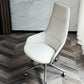 Faux Leather Office Chair Contemporary Nylon Desk Chair in White Clearhalo 'furn' 'furn_office_chair' 'Furniture' 'Office Chairs' 'Office Furniture' 'office_chair' 6232287
