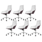 Faux Leather Office Chair Contemporary Nylon Desk Chair in White 6 Piece Set Mid-Back (14-22 in.) Clearhalo 'furn' 'furn_office_chair' 'Furniture' 'Office Chairs' 'Office Furniture' 'office_chair' 6232289