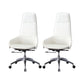 Faux Leather Office Chair Contemporary Nylon Desk Chair in White 2 Piece Set High-Back (Over 22 in.) Clearhalo 'furn' 'furn_office_chair' 'Furniture' 'Office Chairs' 'Office Furniture' 'office_chair' 6232293
