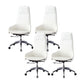 Faux Leather Office Chair Contemporary Nylon Desk Chair in White 4 Piece Set High-Back (Over 22 in.) Clearhalo 'furn' 'furn_office_chair' 'Furniture' 'Office Chairs' 'Office Furniture' 'office_chair' 6232295