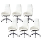 Faux Leather Office Chair Contemporary Nylon Desk Chair in White 6 Piece Set High-Back (Over 22 in.) Clearhalo 'furn' 'furn_office_chair' 'Furniture' 'Office Chairs' 'Office Furniture' 'office_chair' 6232297