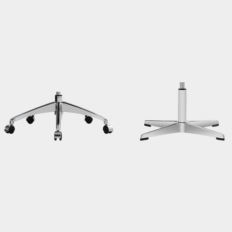 Faux Leather Office Chair Contemporary Nylon Desk Chair in White Clearhalo 'furn' 'furn_office_chair' 'Furniture' 'Office Chairs' 'Office Furniture' 'office_chair' 6232302