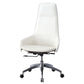 Faux Leather Office Chair Contemporary Nylon Desk Chair in White Clearhalo 'furn' 'furn_office_chair' 'Furniture' 'Office Chairs' 'Office Furniture' 'office_chair' 6232303